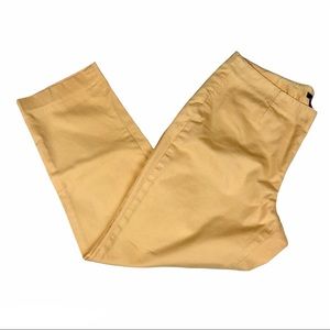 J.JILL Pants Women’s 10 Petite Yellow Cotton Cropped Skinny Flat Stretch